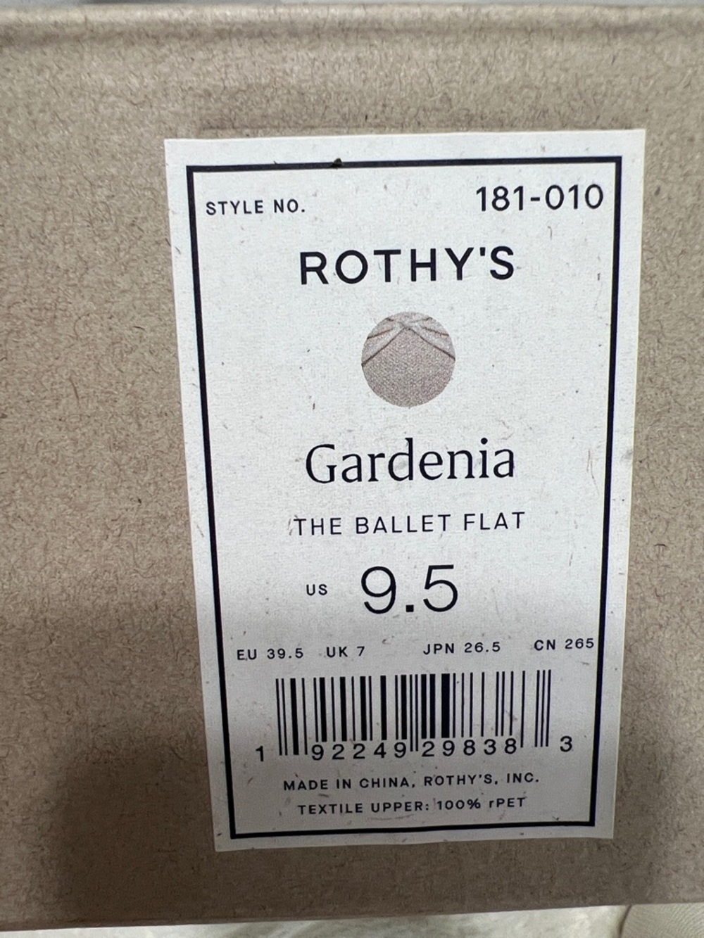 Rothy’s The Ballet Flat Gardenia Ivory Bow Knit Flats Size 9.5 - Picture 7 of 11